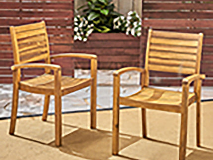 Outdoor Dining Chair, Stacking Design For Patio
