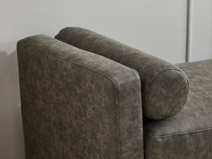 Elegant Upholstered Bench Daybed Ottoman With Bolster Pillows