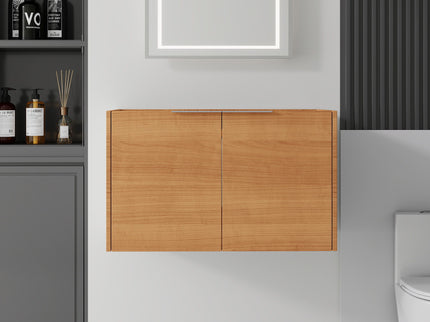 Floating Bathroom Vanity Cabinet & Soft Close Double Doors, Spacious Interior Storage, Wall Mounted, Cabinet Only