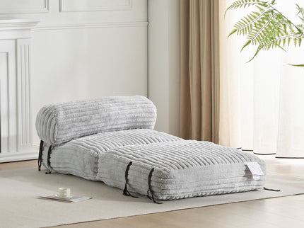 Latina - Indoor Foldbable Bean Bag Lounge Chair - Light Gray
