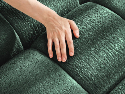 Sofa Set With Ottoman And Pillows, Textured, High Resilience Cushions