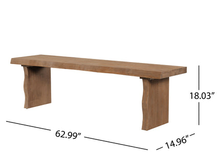 Indoor Dining Bench, Fits 3 People - Pine