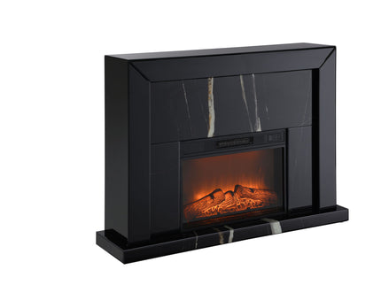Drisana - Mirrored Fireplace - Black