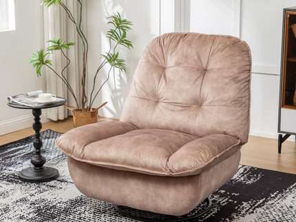 Modern Swivel Gliding Recliner Chair With Rocking Function And Phone Holder, Large Comfortable