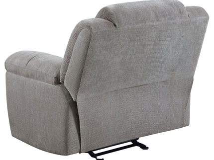 Sebring - Upholstered Glider Recliner Chair With Manual Recline And Smooth Gliding Motion - Gray