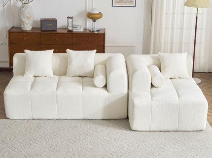 Sectional Free Combined Sofa With 2 Side Pockets