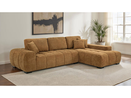 Plather - Sectional Sofa With Chaise - Amber