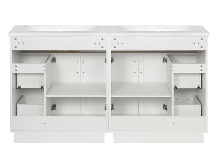 Bathroom Vanity With 2 Doors, 2 Drawers, Adjustable Shelf, Hidden Slides & Soft Close Hinges