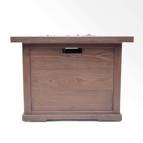 Outdoor Patio Square Gas Burning Mgo Fire Pit, Tank Inside, 40000 Btu