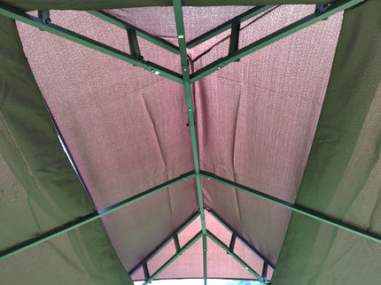 13 0 Outdoor Patio Gazebo Canopy Tent With Ventilated Double Roof And Mosquito Net (Detachable Mesh Screen On All Sides) Suitable For Lawn Garden Backyard And Deck Top - Brown