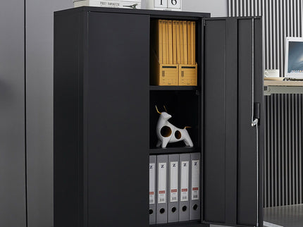 Metal Storage Cabinet With Locking Doors And Adjustable Shelf, Folding Filing Storage Cabinet, Folding Storage Locker Cabinet For Home Office, School, Garage