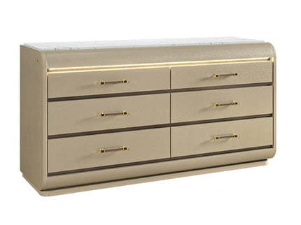 Gigi - 5 Piece Full Bedroom Set With LED Lights