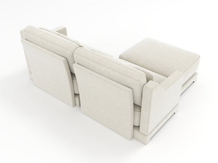 Stylish Sofa With Ottoman And Lumbar Pillows, Ergonomic Design