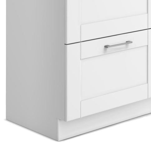 Shaker - Modern Wide Laundry Cabinet With Faucet And Sink - White