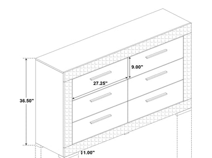 Pierce - 4 Piece Bedroom Set With LED Lighting