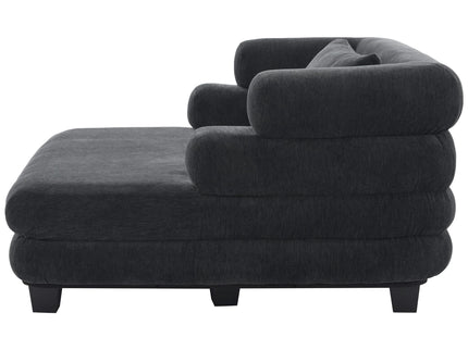 Oversized Chaise Lounge Sofa Bed With Deep Seat And Layered Armrests