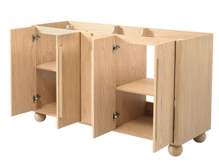 Bathroom Vanity Cabinet Only, 3 Drawers 4 Doors, Soft Close, Adjustable Shelf - Wood