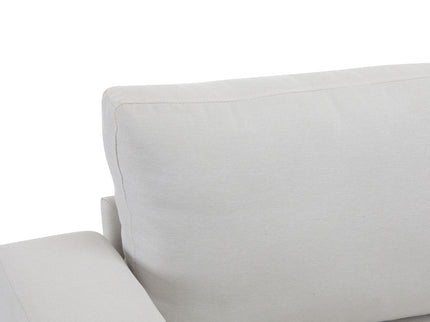 Modern Square Arm Sofa With Soft Fabric Upholstery, Deep Cushions