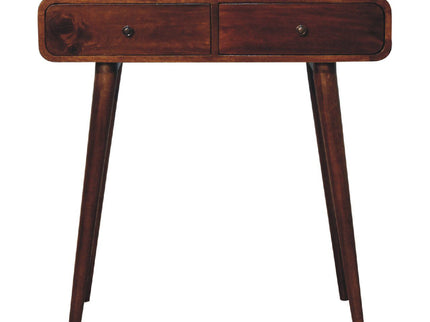 Curved Hallway Table - Chestnut