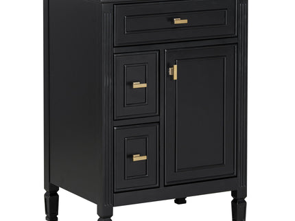 Modern Bathroom Vanity With Sink, Flip Drawer, 2 Drawers, Adjustable Shelf