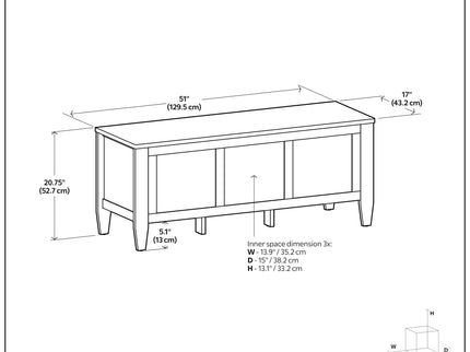 Brooklyn - Storage Bench - Black