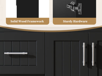 Wall Mounted Bathroom Vanity & Sink, 2 Drawers