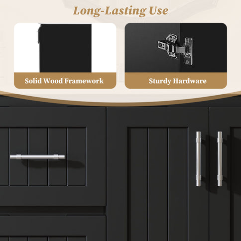 Wall Mounted Bathroom Vanity & Sink, 2 Drawers