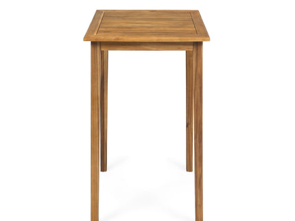 Outdoor Minimalist Acacia Wood Square Bar Table