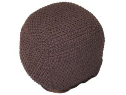 Semi Rounded Pouf, Cable Knitted, Perfect Seating