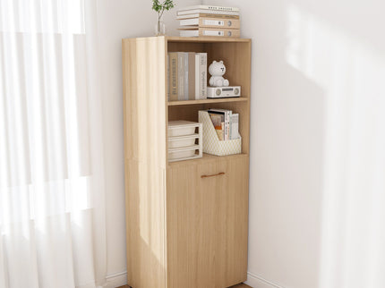 Stretchable Office Desk With Storage Shelves And Mobile Wheels