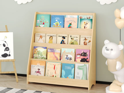 4 Tier Bookshelf, Toddler Book Display Shelves