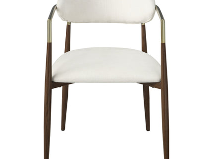 Clayten - Arm Chair (Set of 2) - Brown Oak / Off White