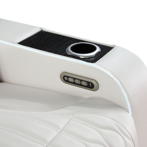 Electra - Power Reclining Sofa With Power Headrests, Drop Down Table, Reading Light, Massage, LED Lighting And USB Control