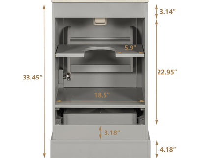 Bathroom Vanity With Sink, Soft Close Door, Adjustable U-Shaped Shelf