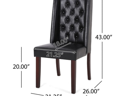 Sophisticated Tufted Dining Chair With High Back Design