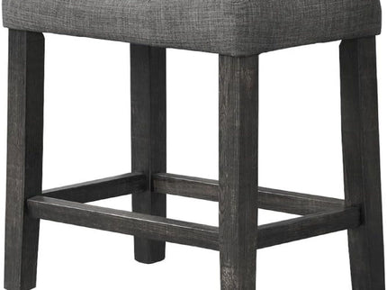 Transitional Style Counter Height Dining Stool With Footrest (Set of 2)