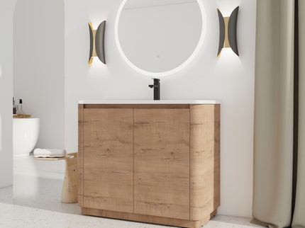 Freestanding Bathroom Vanity With Sink & 2 Soft Close Doors