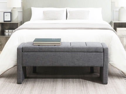 Modern Upholstered Large Bed End Bench With Storage