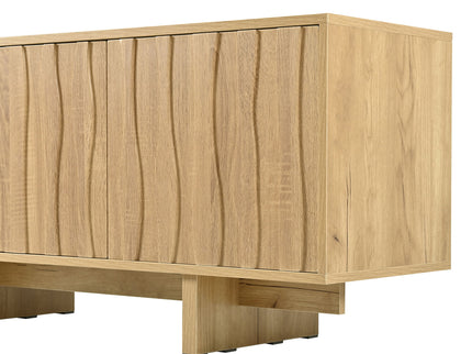 Retro Style TV Stand With Wavy Door