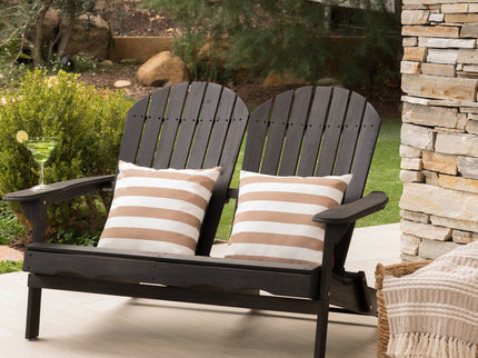 Outdoor Adirondack Rocking Loveseat With Hand Crafted Details