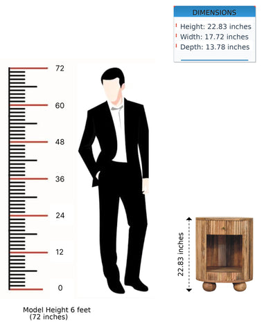 Soba - Ball Drawer Bedside Table
