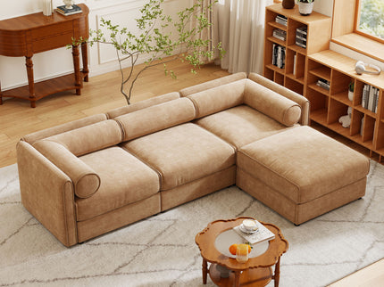 Contemporary Elegant Sofa With Storage And Ottoman