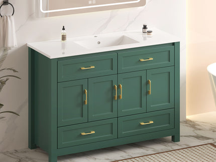 Bathroom Vanity With Sink Combo, 4 Soft Close Doors And 4 Drawers