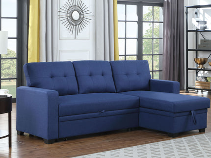 Upholstered Pull Out Sectional Sofa With Chaise