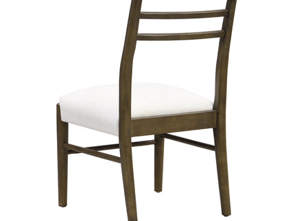 Farmhouse Style Dining Chair Set With Ladder Back Design