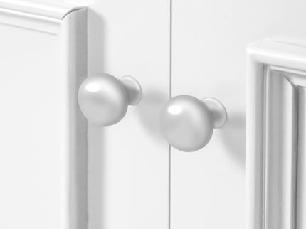 Bathroom Vanity With Ceramic Sink Combo, Modern Freestanding Storage Cabinet With Silver Handles