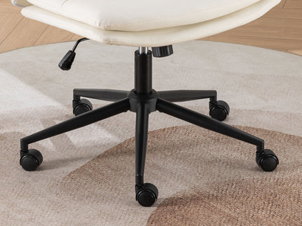 Bizerte - Adjustable Swivel Criss-Cross Chair, Wide Seat / Office Chair / Vanity Chair - White