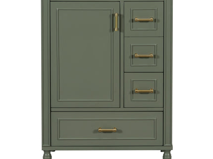 Modern Bathroom Vanity With Sink, Soft Close Doors, 3 Drawers