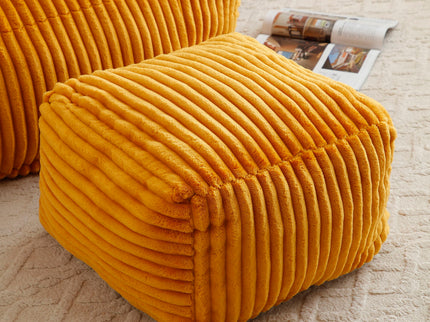 Giant Bean Bag Chair With Armrests And Footstool