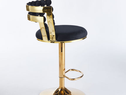 Modern Bar Chair With Iron Tube Legs, Soft Cushions And Comfortable Backrest (Set of 2)